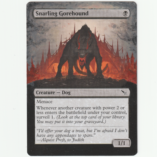 Snarling Gorehound Extended Art Alter